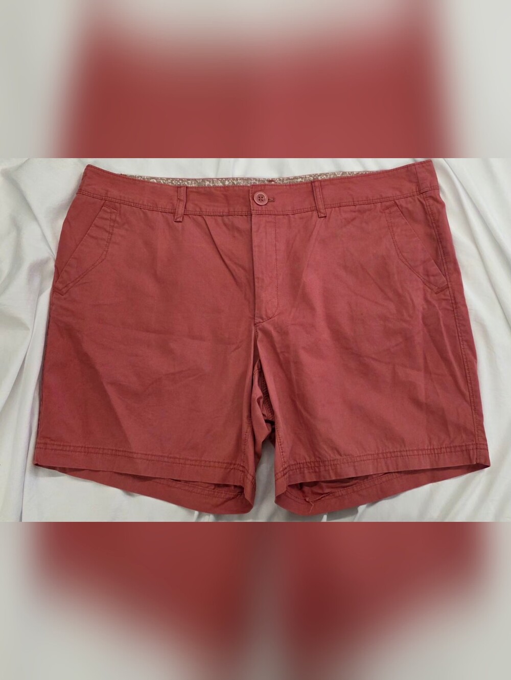 Eddie Bauer Coral Chino Shorts Women’s Size 16 100% Cotton Casual Summer